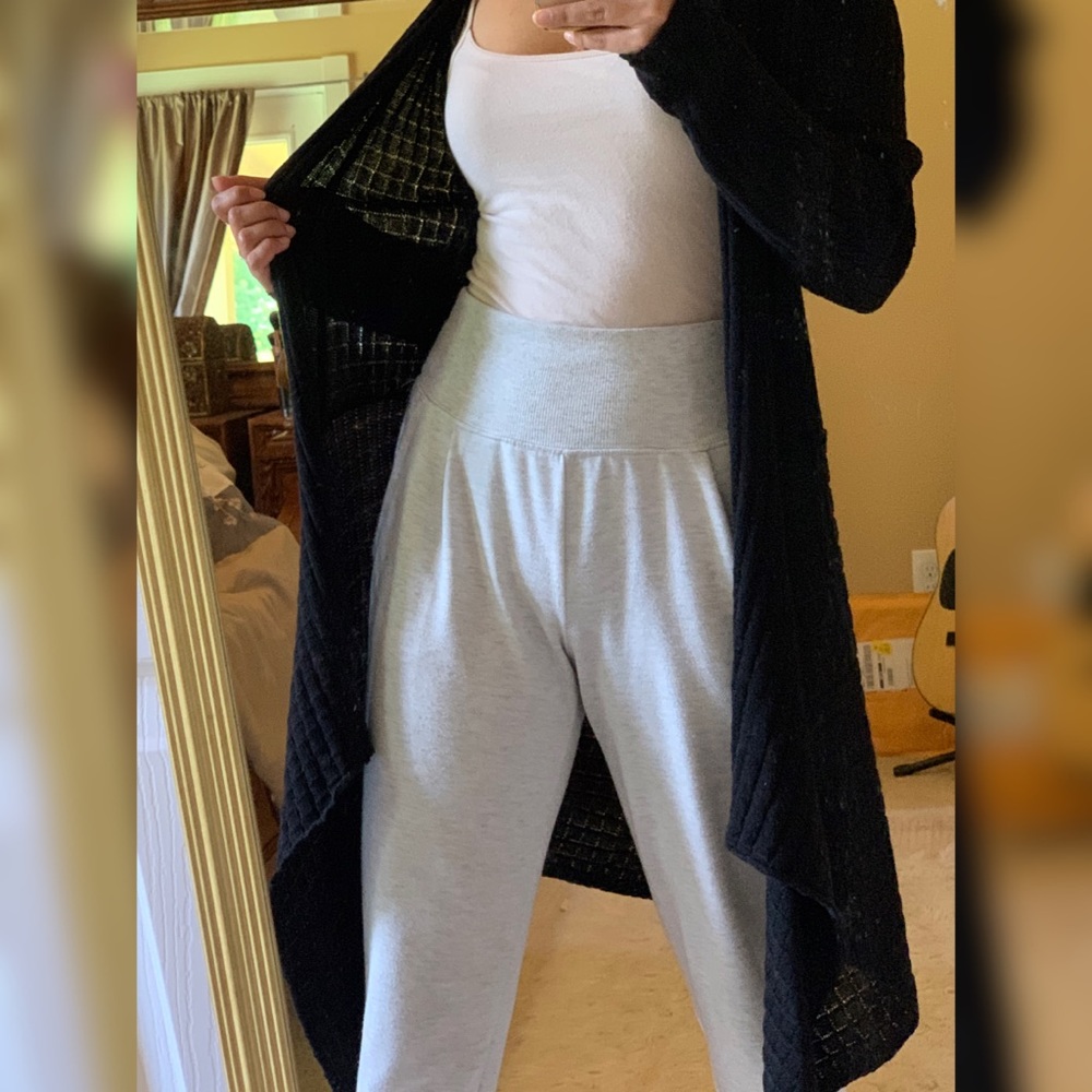 long knit cardigan